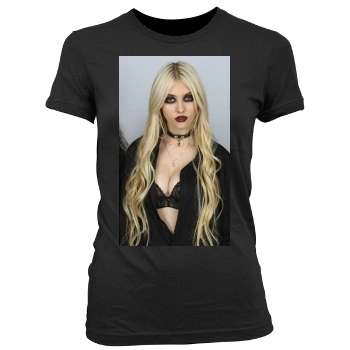 Taylor Momsen Women's Junior Cut Crewneck T-Shirt