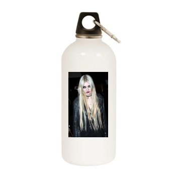 Taylor Momsen White Water Bottle With Carabiner