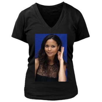 Thandie Newton Women's Deep V-Neck TShirt