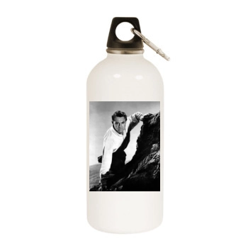 Cary Grant White Water Bottle With Carabiner