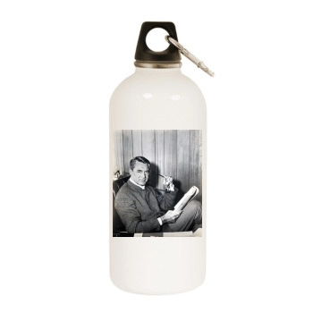 Cary Grant White Water Bottle With Carabiner