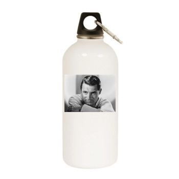 Cary Grant White Water Bottle With Carabiner