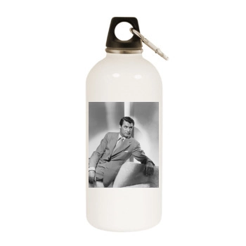 Cary Grant White Water Bottle With Carabiner