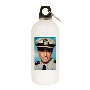 Cary Grant White Water Bottle With Carabiner