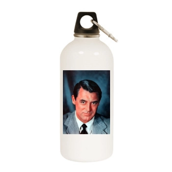 Cary Grant White Water Bottle With Carabiner