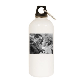 Cary Grant White Water Bottle With Carabiner