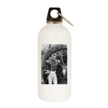 Cary Grant White Water Bottle With Carabiner