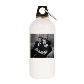 Cary Grant White Water Bottle With Carabiner