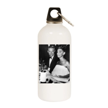 Cary Grant White Water Bottle With Carabiner