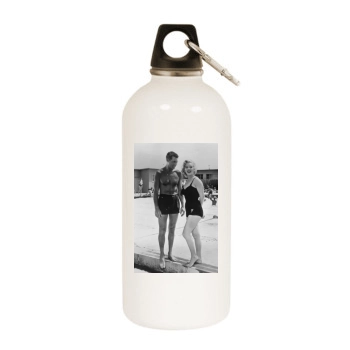 Cary Grant White Water Bottle With Carabiner