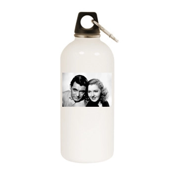 Cary Grant White Water Bottle With Carabiner