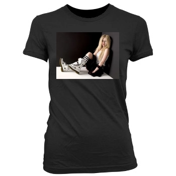 Avril Lavigne Women's Junior Cut Crewneck T-Shirt