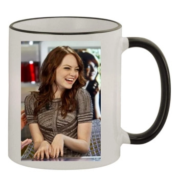 Emma Stone 11oz Colored Rim & Handle Mug