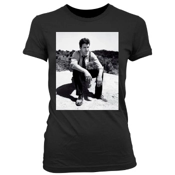 James Franco Women's Junior Cut Crewneck T-Shirt