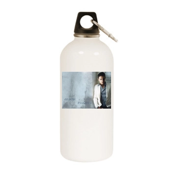 James Franco White Water Bottle With Carabiner