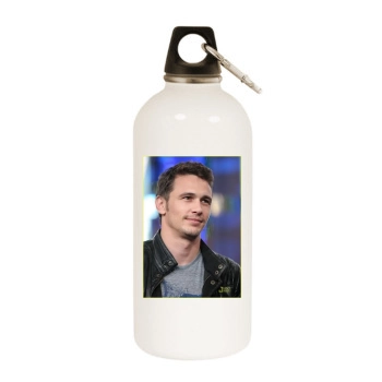 James Franco White Water Bottle With Carabiner