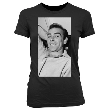 Sean Connery Women's Junior Cut Crewneck T-Shirt