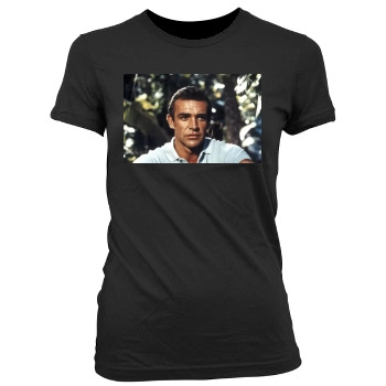 Sean Connery Women's Junior Cut Crewneck T-Shirt