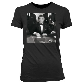 Sean Connery Women's Junior Cut Crewneck T-Shirt