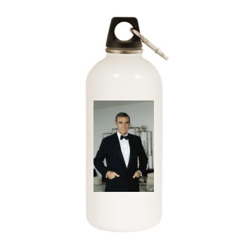 Sean Connery White Water Bottle With Carabiner