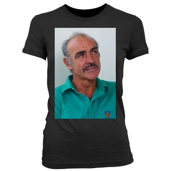 Sean Connery Women's Junior Cut Crewneck T-Shirt