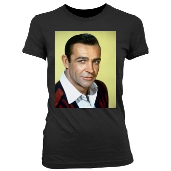 Sean Connery Women's Junior Cut Crewneck T-Shirt