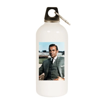 Sean Connery White Water Bottle With Carabiner