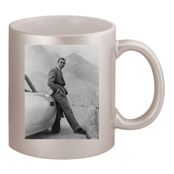 Sean Connery 11oz Metallic Silver Mug