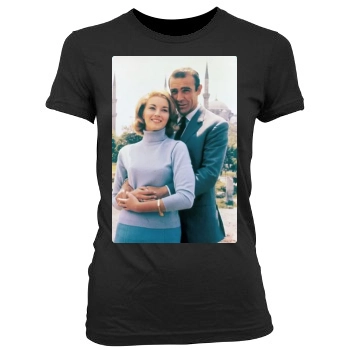 Sean Connery Women's Junior Cut Crewneck T-Shirt