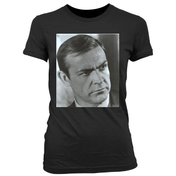 Sean Connery Women's Junior Cut Crewneck T-Shirt