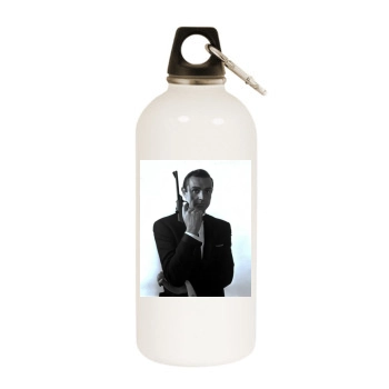 Sean Connery White Water Bottle With Carabiner