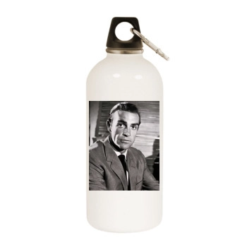 Sean Connery White Water Bottle With Carabiner