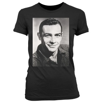 Sean Connery Women's Junior Cut Crewneck T-Shirt