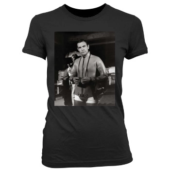 Sean Connery Women's Junior Cut Crewneck T-Shirt