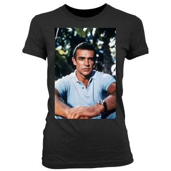 Sean Connery Women's Junior Cut Crewneck T-Shirt