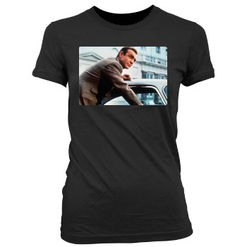 Sean Connery Women's Junior Cut Crewneck T-Shirt