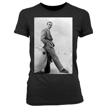 Sean Connery Women's Junior Cut Crewneck T-Shirt