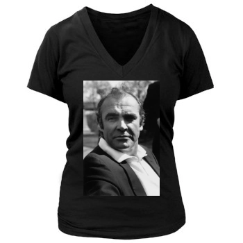 Sean Connery Women's Deep V-Neck TShirt