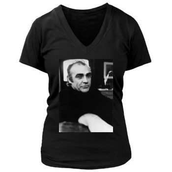 Sean Connery Women's Deep V-Neck TShirt