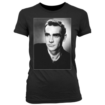 Sean Connery Women's Junior Cut Crewneck T-Shirt