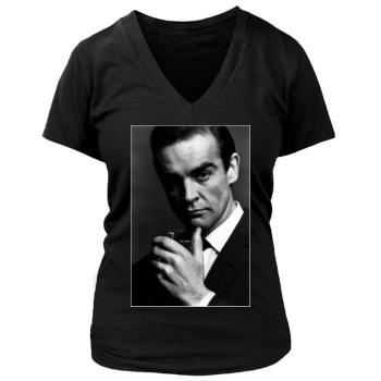 Sean Connery Women's Deep V-Neck TShirt