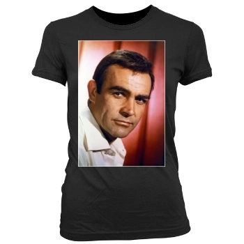 Sean Connery Women's Junior Cut Crewneck T-Shirt