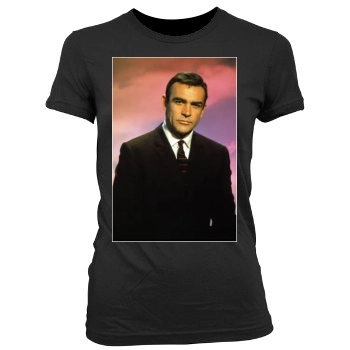 Sean Connery Women's Junior Cut Crewneck T-Shirt