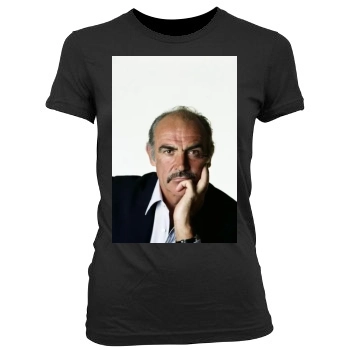 Sean Connery Women's Junior Cut Crewneck T-Shirt