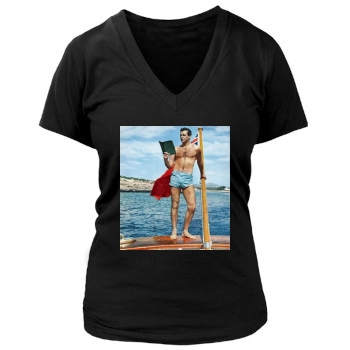 Sean Connery Women's Deep V-Neck TShirt