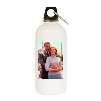 Sean Connery White Water Bottle With Carabiner