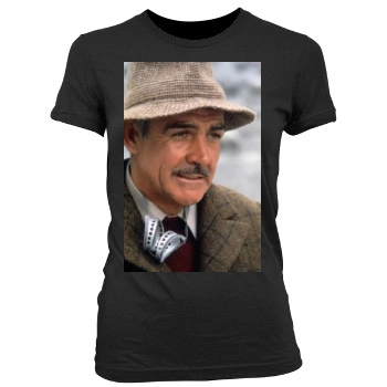 Sean Connery Women's Junior Cut Crewneck T-Shirt