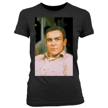 Sean Connery Women's Junior Cut Crewneck T-Shirt