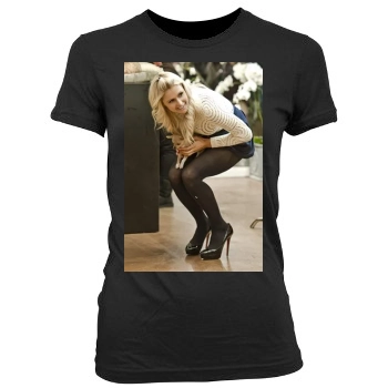 Paris Hilton Women's Junior Cut Crewneck T-Shirt