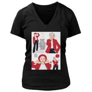 Helen Mirren Women's Deep V-Neck TShirt